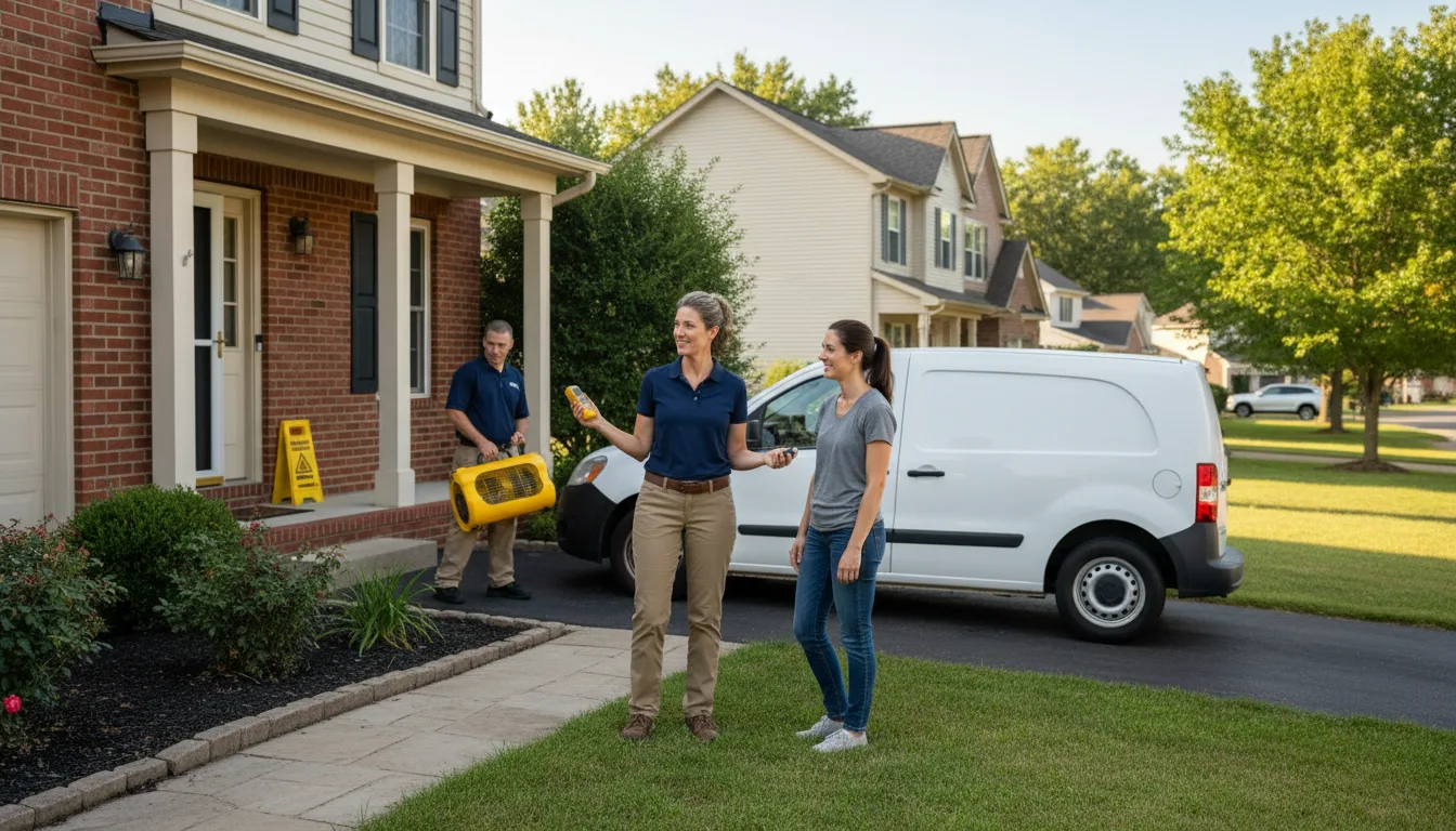Residential water damage restoration in Neponset, IL